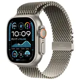 Apple Watch Ultra 2 49Mm Mx5R3Be/A Com Double Tap Gesture / Sirena De 86Db / Pulseira Milanese Loop / Titanium Case - Natural Titanium