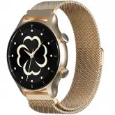 Smartwatch G-Tide R1 Classic Com Ip68 / Bluetooth / Sensor Hr / Pulseira Metal - Gold