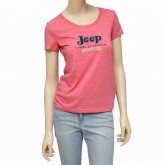 Camiseta Jeep Para Dama Coral Melange S