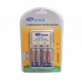 Carregador de Pilha Elgin EL-836 + 4 Pilhas