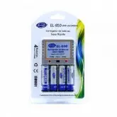 Carregador de Pilha Elgin EL-850 + Pilha AA 5000mAh (4 UND)