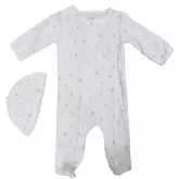 Conjunto Carters 4 Pe&xE7;as Body/Camisa/Cal&xE7;a Branco/Laranja