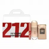 Kit Perfume Carolina Herrera 212 Vip Rose NYC EDP 80ML + 3ml + Lo&xE7;&xE3;o corporal 8ml