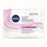 Len&xE7;o Demaquilante Nivea 3 em 1 Pele Seca a Sensivel (25 UND)
