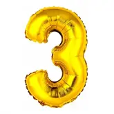 Balao Numero 3 Dourado 32 Polegadas