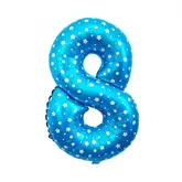 Balao Numero 8 Azul 16 Polegadas