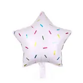 Balao Para Festas Estrela Branco Com Confetes
