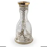 Base Narguile De Vidro Bohemian Golden White
