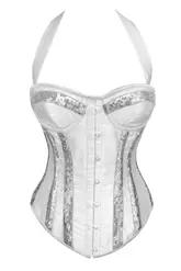 Corset Apricot Branco + Calcinha M 661