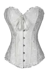 Corset Apricot Branco + Calcinha Xs