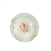 Prato De Porcelana Com Desenhos De Xicara E Flores
