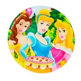 Pratos Descartaveis Para Festa Princesas 10 Unidades 23 X 23 Cm
