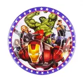 Pratos Descartaveis Para Festa Super Herois 10 Unidades 23 X 23 Cm