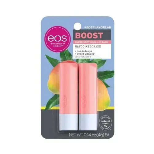 Kit Protetor Labial Eos Boost Mango Melonade Sitck 2Pcs