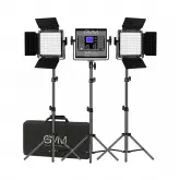 Kit De 3 Iluminação Led Para Estúdio Gvm 800D-Rgb-3L Com 3 Tripé