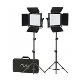 Luz De Vídeo Gvm 800D-Rgb 2L Kit Com 2 Leds 2 Tripé