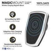 Carregador Wireless Mesa Scosche MagicMount Pro MPQOHM-XTSP (Suporte Magnético) 15W Preto