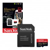 Cartão de Memória SanDisk Extreme Pro Micro SDXC 64 GB 170MB/s - SDSQXCY-064G-GN6MA