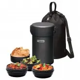 Pote Termico Zojirushi SL-XCE20HG Preto 4 Potes