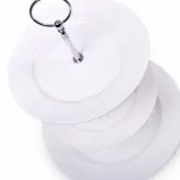 Prato de serviço La Dolce Vita 3 divisões SP80006B3W Branco