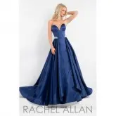 Vestido com decote coração Rachel Allan 6 Azul Marinho