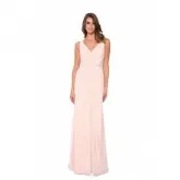 Vestido com decote V Monique Lhuillier 10 Rosa