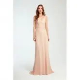Vestido com decote V Monique Lhuillier 4 Rosa
