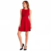 Vestido com renda BCBG 4 Vermelho
