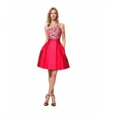 Vestido com renda Pronovias Gleda 42 Rosa