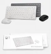 Teclado Mini Wireless K-03 C/ Mouse Negro