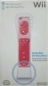 CONTROLE WII REMOTO COM MOTION PLUS ROSA