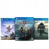 KIT JOGOS GOD OF WAR, HORIZON ZERO DAWN E SHADOW OF THE COLOSSUS PS4