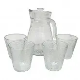 Jarra De Vidro 1.2L + 4 Copos 250Ml S577