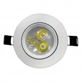 Lamapada Led Tashibra Spot - 3W - Embutir - Redondo - Branco
