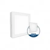 LAMPADA LED EMPALUX 2 EM 1 - 18W - QUADRADA - 22CM - BRANCO