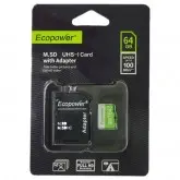 MEMORIA CLASE 10 MICRO SD ECOPOWER 64GB 100MB/S