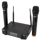 Microfone Sem Fio Ecopower Ep-M206 / 2 Mic + Base