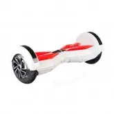 SCOOTER TRIPLE-X - 8.0 POLEGADAS - 4000 MAH - LED - CONTROLE - BRANCO/VERMELHO
