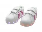 TENIS LED NUMERO 24 - TXL-006 KIDS - BRANCO COM ROSA