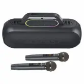 Caixa De Som Acefast Portatil K1 Patry  Usb/Bt/Aux 2 Micro Karaoke/Black/Bateria