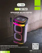 Caixa De Som Ecopower Ep-S112 Bt Rgb 1Mic Usb/Fm