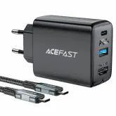 Carregador Acefast A17 65W Usb-A + Usb-C + Hdmi 3En1 Blk + Cabo