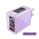Carregador Acefast A45 65W Usb-A + Usb-C X2 Purple
