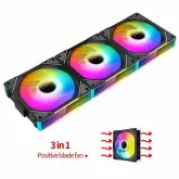 Cooler Fan Teucer Jm-1 Kit 3In1 Black Argb Com Controladora 493221