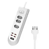 Filtro De Linha Keen Kec-01 4Usb 3 Tomadas White