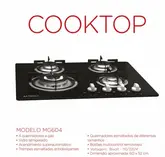 Fogao Cooktop Mitsuo 4 Bocas Mg604B 60X42Cm Bivol