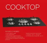Fogao Cooktop Mitsuo 5 Bocas Mb865A 86X52Cm Bivolt