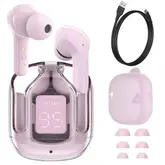 Fone Ear Acefast T6 Wileress Bt Led Pink 6.5H