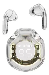 Fone Ear Acefast T8 Wileress Bt Led Crystal White