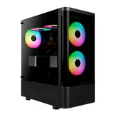 Gabinete Gamdias Talos E3 Cg Argb Mid-Tower Black 3 Fan